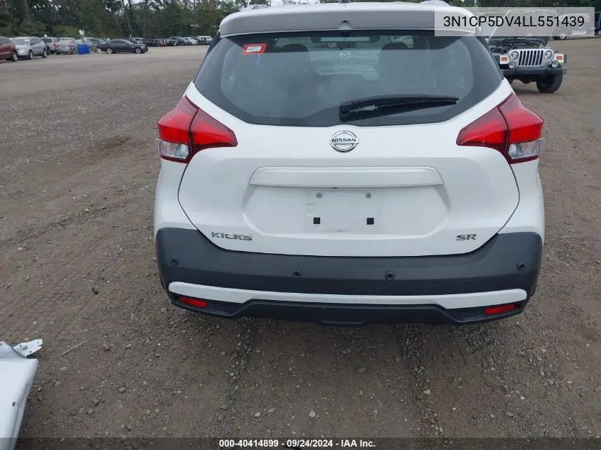 2020 Nissan Kicks Sr Xtronic Cvt VIN: 3N1CP5DV4LL551439 Lot: 40414899