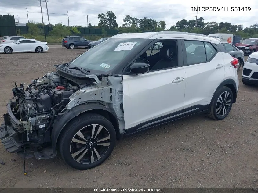 2020 Nissan Kicks Sr Xtronic Cvt VIN: 3N1CP5DV4LL551439 Lot: 40414899