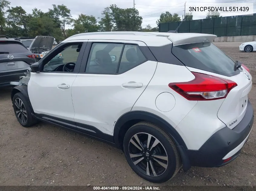 2020 Nissan Kicks Sr Xtronic Cvt VIN: 3N1CP5DV4LL551439 Lot: 40414899