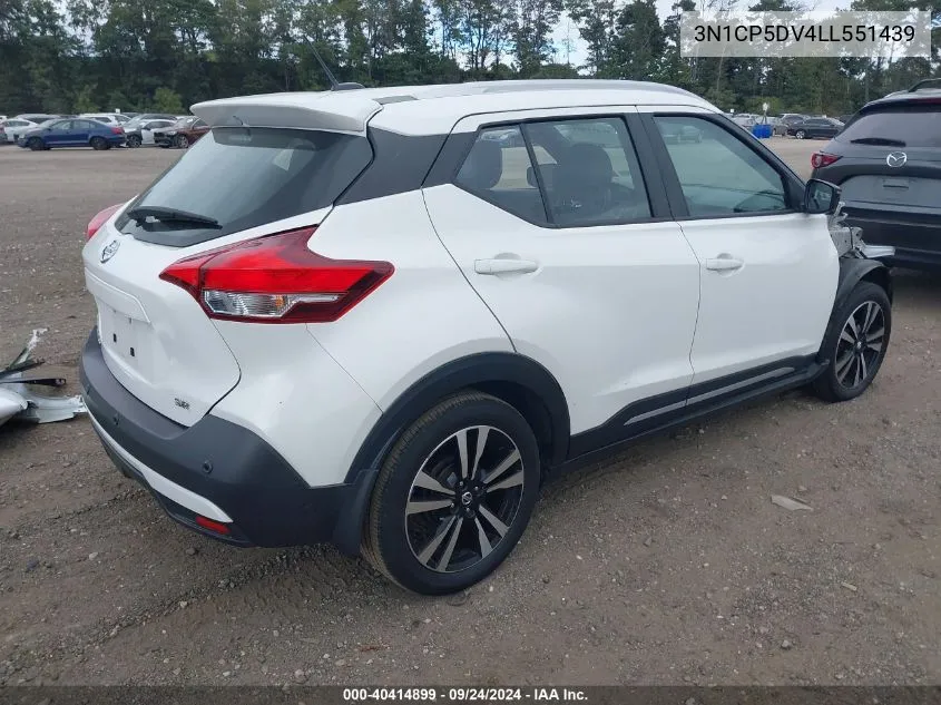 2020 Nissan Kicks Sr Xtronic Cvt VIN: 3N1CP5DV4LL551439 Lot: 40414899