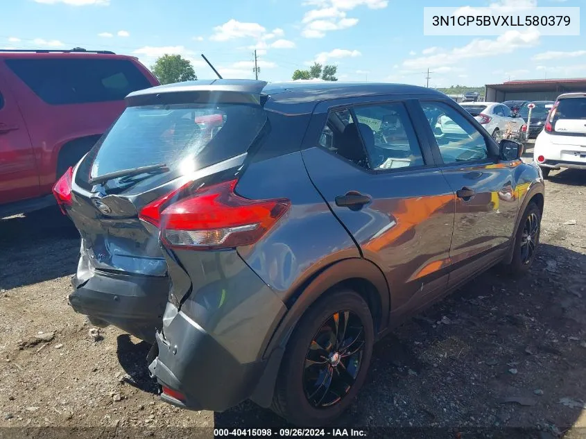 2020 Nissan Kicks S Xtronic Cvt VIN: 3N1CP5BVXLL580379 Lot: 40415098