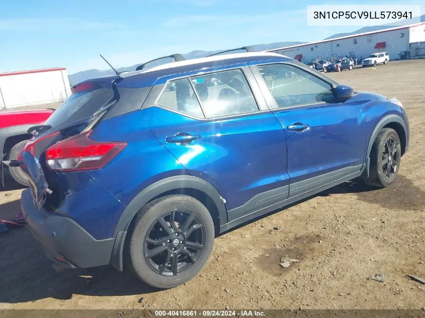 2020 Nissan Kicks Sv Xtronic Cvt VIN: 3N1CP5CV9LL573941 Lot: 40416861