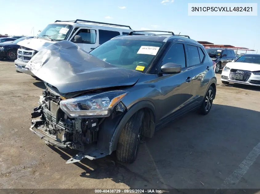 3N1CP5CVXLL482421 2020 Nissan Kicks Sv Xtronic Cvt