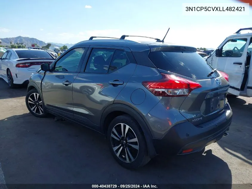 2020 Nissan Kicks Sv Xtronic Cvt VIN: 3N1CP5CVXLL482421 Lot: 40438729