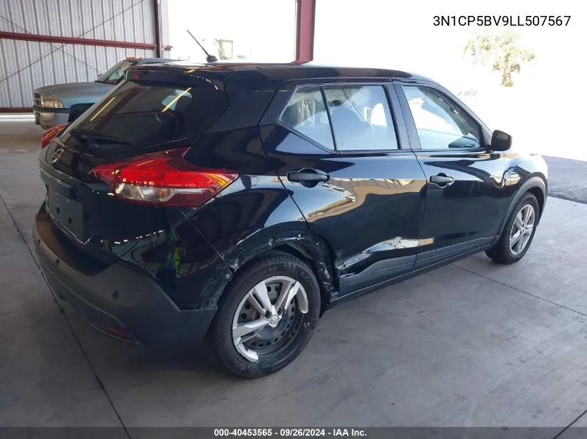 2020 Nissan Kicks S Xtronic Cvt VIN: 3N1CP5BV9LL507567 Lot: 40453565