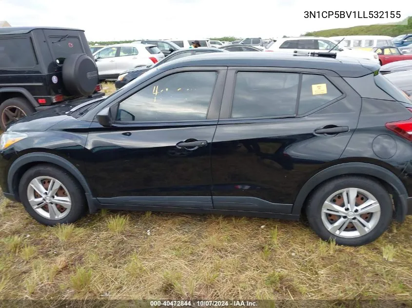 2020 Nissan Kicks S VIN: 3N1CP5BV1LL532155 Lot: 40472844