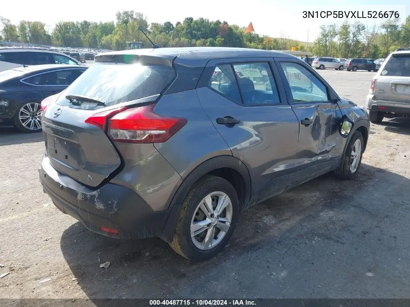 2020 Nissan Kicks S Xtronic Cvt VIN: 3N1CP5BVXLL526676 Lot: 40487715