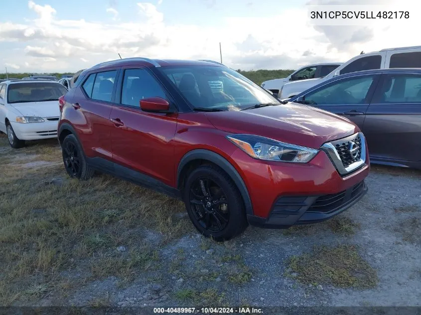 2020 Nissan Kicks Sv Xtronic Cvt VIN: 3N1CP5CV5LL482178 Lot: 40489967