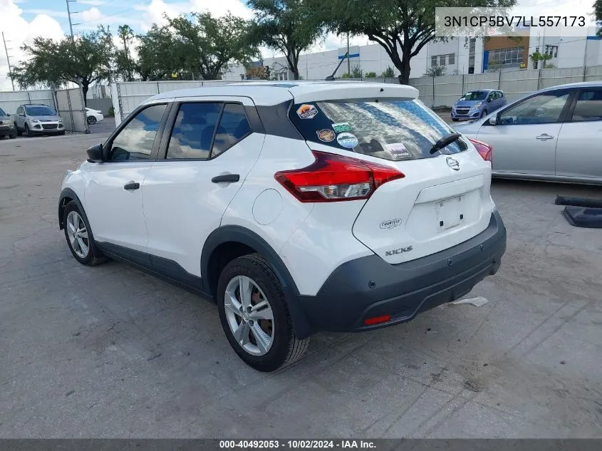 2020 Nissan Kicks S Xtronic Cvt VIN: 3N1CP5BV7LL557173 Lot: 40492053