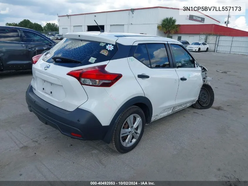 2020 Nissan Kicks S Xtronic Cvt VIN: 3N1CP5BV7LL557173 Lot: 40492053