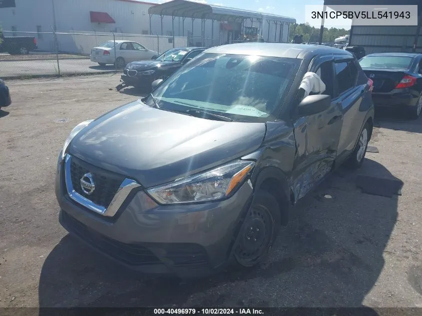 2020 Nissan Kicks S Xtronic Cvt VIN: 3N1CP5BV5LL541943 Lot: 40496979