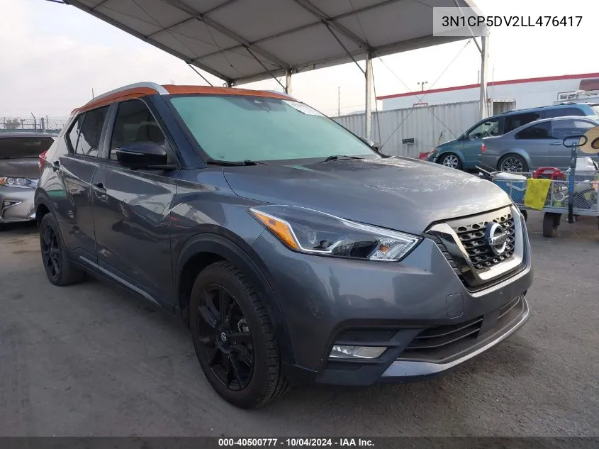 2020 Nissan Kicks Sr Xtronic Cvt VIN: 3N1CP5DV2LL476417 Lot: 40500777