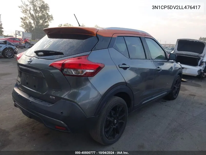 2020 Nissan Kicks Sr Xtronic Cvt VIN: 3N1CP5DV2LL476417 Lot: 40500777