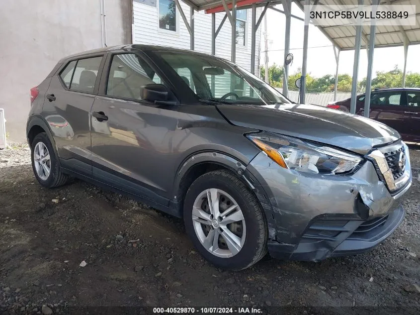 2020 Nissan Kicks S Xtronic Cvt VIN: 3N1CP5BV9LL538849 Lot: 40529870