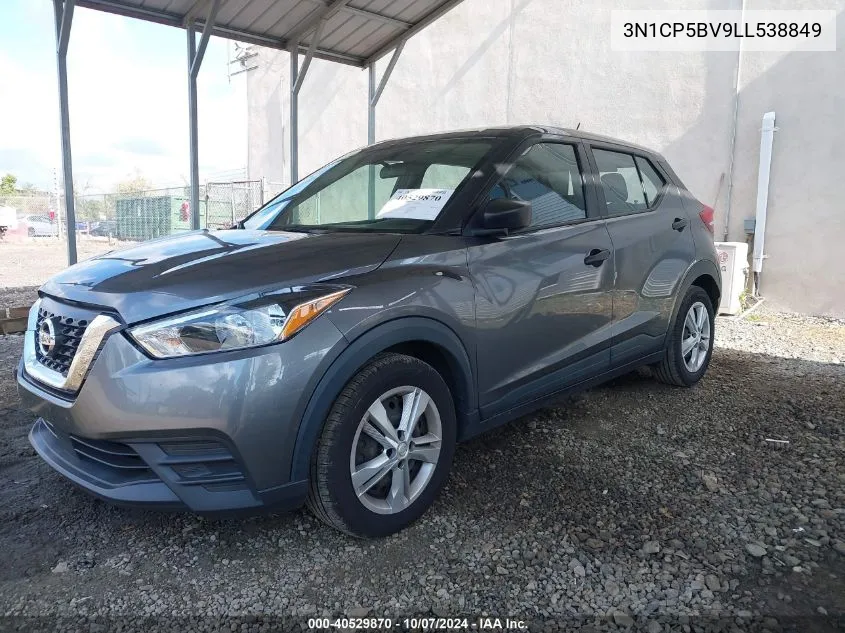 2020 Nissan Kicks S Xtronic Cvt VIN: 3N1CP5BV9LL538849 Lot: 40529870