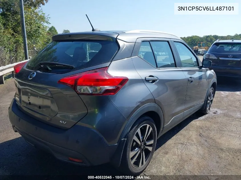 2020 Nissan Kicks Sv Xtronic Cvt VIN: 3N1CP5CV6LL487101 Lot: 40532045