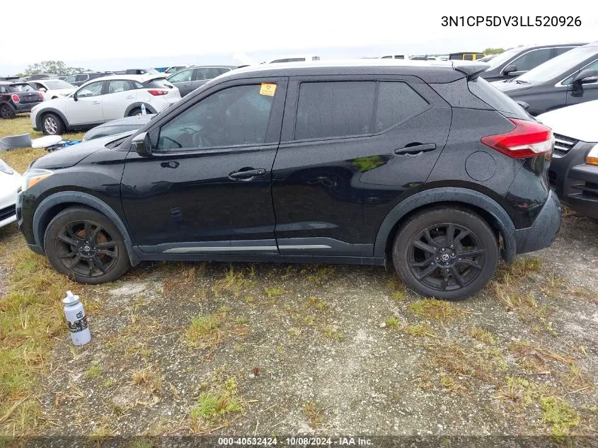 2020 Nissan Kicks Sr VIN: 3N1CP5DV3LL520926 Lot: 40532424