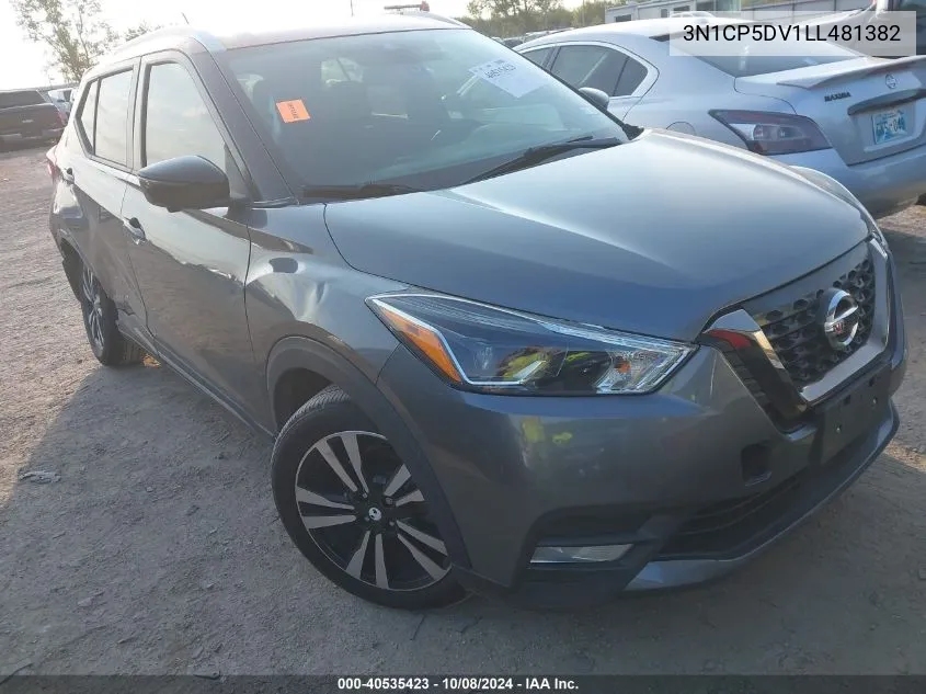 2020 Nissan Kicks Sr Xtronic Cvt VIN: 3N1CP5DV1LL481382 Lot: 40535423