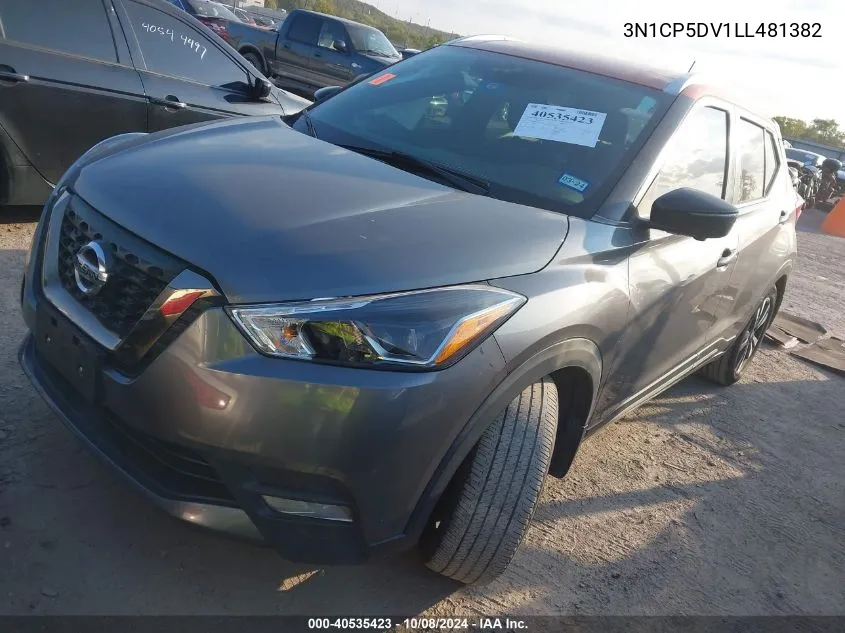 2020 Nissan Kicks Sr Xtronic Cvt VIN: 3N1CP5DV1LL481382 Lot: 40535423