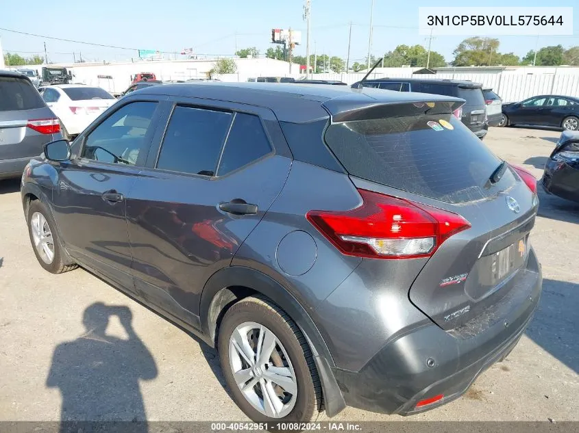 2020 Nissan Kicks S VIN: 3N1CP5BV0LL575644 Lot: 40542951