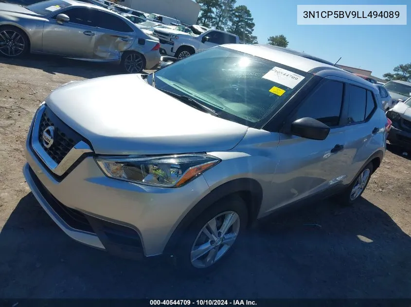 2020 Nissan Kicks S Xtronic Cvt VIN: 3N1CP5BV9LL494089 Lot: 40544709