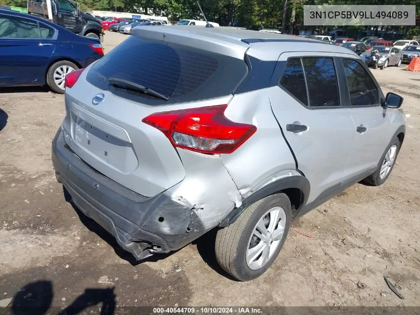 2020 Nissan Kicks S Xtronic Cvt VIN: 3N1CP5BV9LL494089 Lot: 40544709