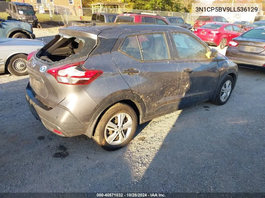 2020 Nissan Kicks S Xtronic Cvt VIN: 3N1CP5BV9LL536129 Lot: 40571032