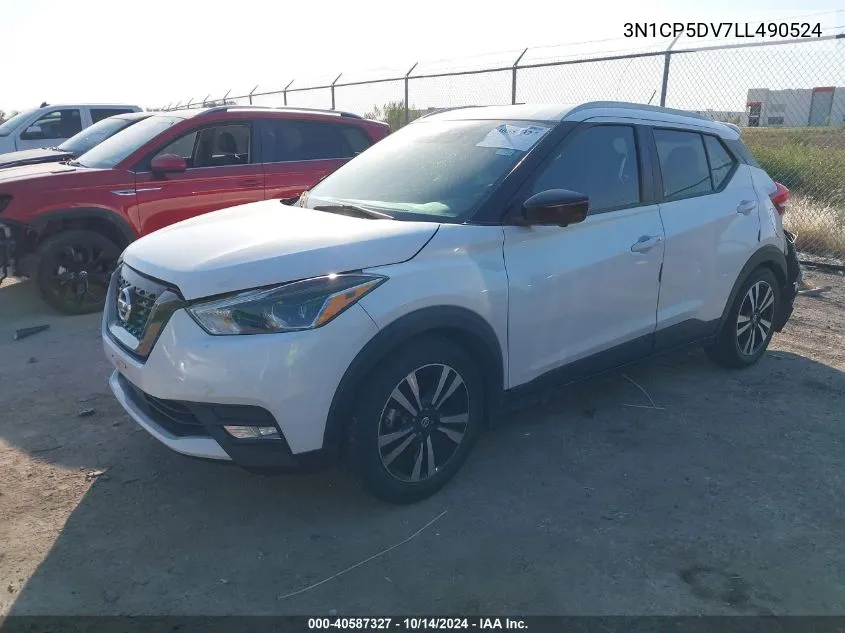 2020 Nissan Kicks Sr VIN: 3N1CP5DV7LL490524 Lot: 40587327