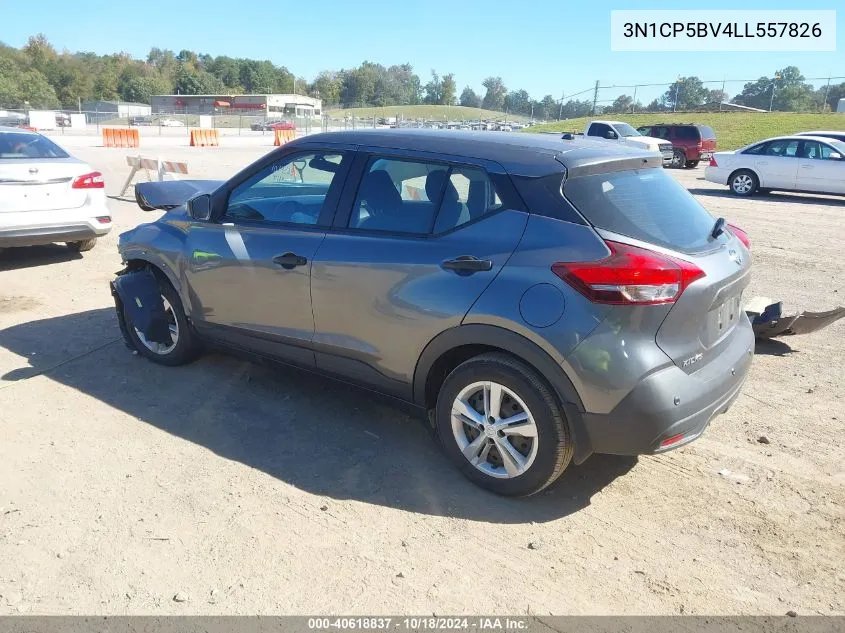 2020 Nissan Kicks S Xtronic Cvt VIN: 3N1CP5BV4LL557826 Lot: 40618837