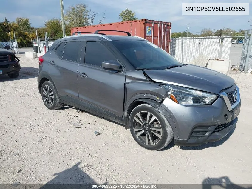 2020 Nissan Kicks Sv Xtronic Cvt VIN: 3N1CP5CV5LL502655 Lot: 40655226