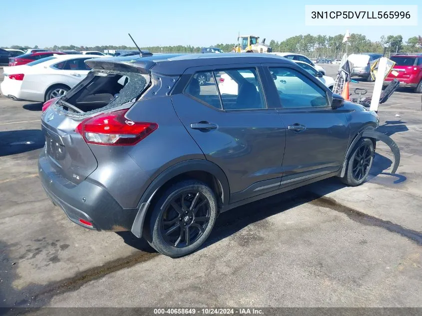 2020 Nissan Kicks Sr Xtronic Cvt VIN: 3N1CP5DV7LL565996 Lot: 40658649