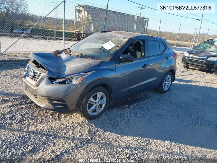 2020 Nissan Kicks S Xtronic Cvt VIN: 3N1CP5BV2LL577816 Lot: 40660537