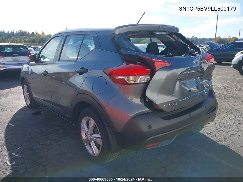 2020 Nissan Kicks S Xtronic Cvt VIN: 3N1CP5BV9LL500179 Lot: 40669365