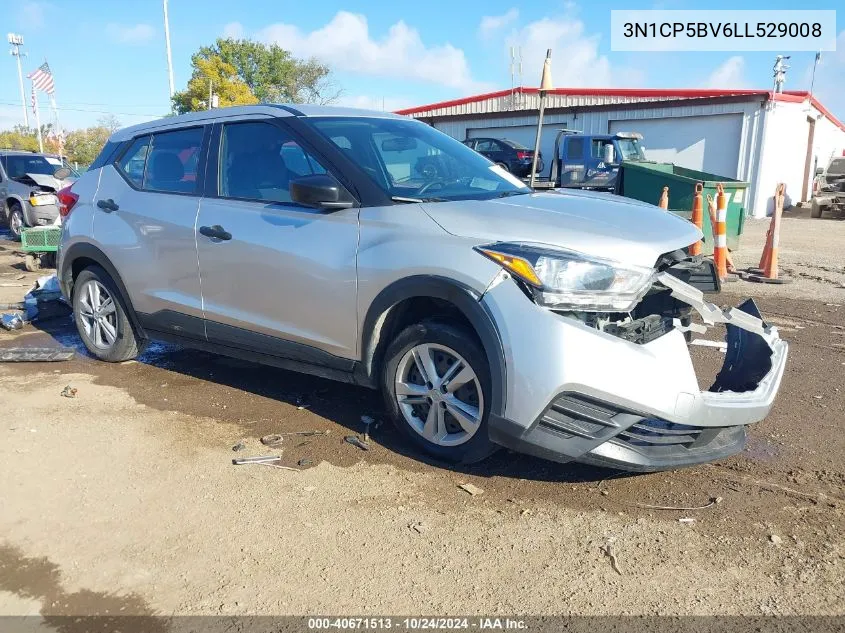 2020 Nissan Kicks S Xtronic Cvt VIN: 3N1CP5BV6LL529008 Lot: 40671513