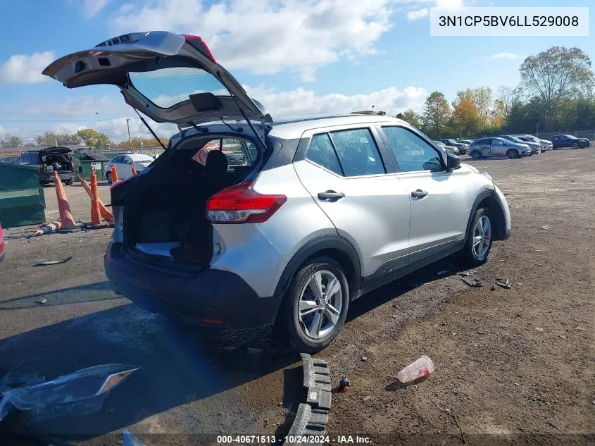 2020 Nissan Kicks S Xtronic Cvt VIN: 3N1CP5BV6LL529008 Lot: 40671513