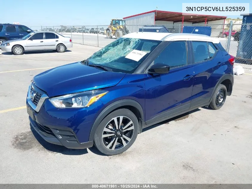 2020 Nissan Kicks Sv Xtronic Cvt VIN: 3N1CP5CV6LL525359 Lot: 40671981