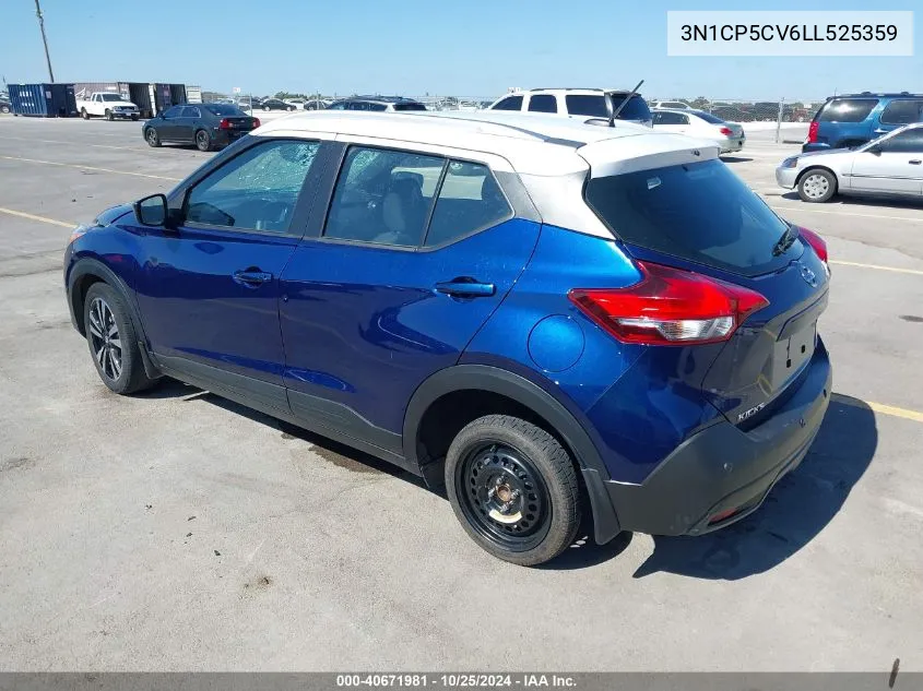 2020 Nissan Kicks Sv Xtronic Cvt VIN: 3N1CP5CV6LL525359 Lot: 40671981