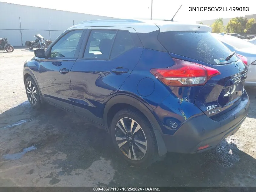 2020 Nissan Kicks Sv Xtronic Cvt VIN: 3N1CP5CV2LL499083 Lot: 40677110