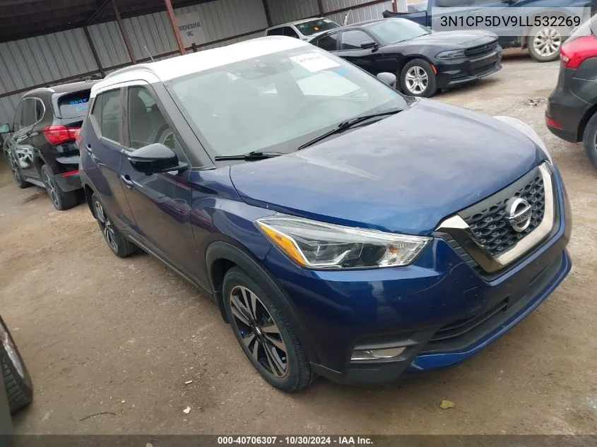 2020 Nissan Kicks Sr Xtronic Cvt VIN: 3N1CP5DV9LL532269 Lot: 40706307