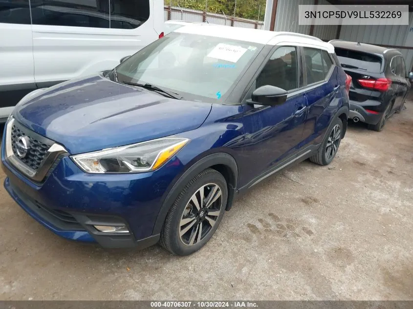 2020 Nissan Kicks Sr Xtronic Cvt VIN: 3N1CP5DV9LL532269 Lot: 40706307