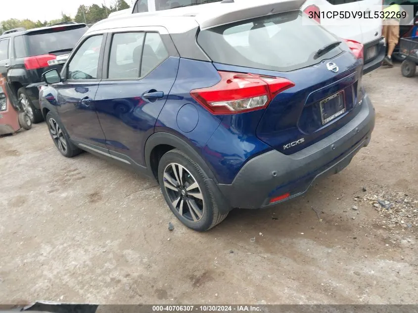 2020 Nissan Kicks Sr Xtronic Cvt VIN: 3N1CP5DV9LL532269 Lot: 40706307