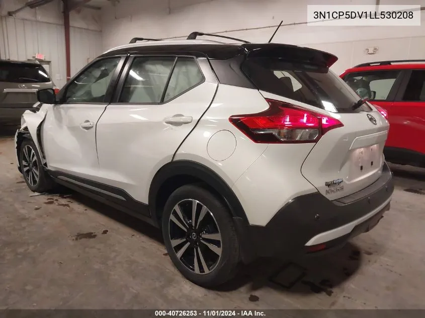 2020 Nissan Kicks Sr Xtronic Cvt VIN: 3N1CP5DV1LL530208 Lot: 40726253