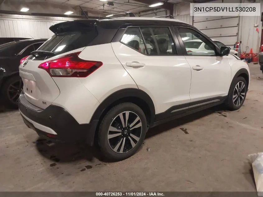 2020 Nissan Kicks Sr Xtronic Cvt VIN: 3N1CP5DV1LL530208 Lot: 40726253