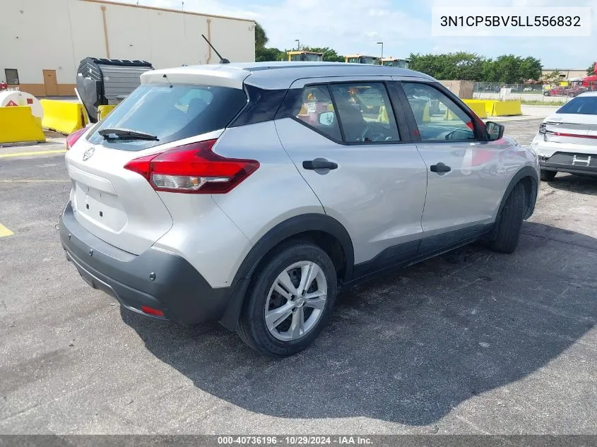 2020 Nissan Kicks S Xtronic Cvt VIN: 3N1CP5BV5LL556832 Lot: 40736196