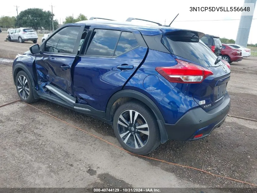 2020 Nissan Kicks Sr Xtronic Cvt VIN: 3N1CP5DV5LL556648 Lot: 40744129