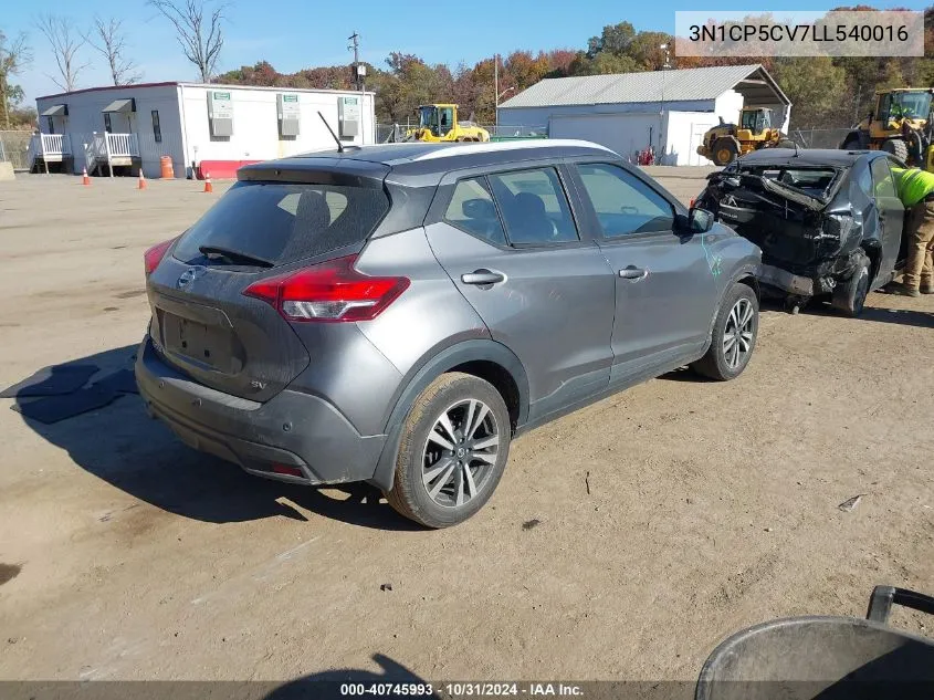 2020 Nissan Kicks Sv Xtronic Cvt VIN: 3N1CP5CV7LL540016 Lot: 40745993