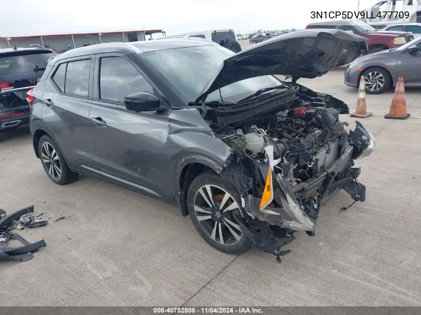 2020 Nissan Kicks Sr Xtronic Cvt VIN: 3N1CP5DV9LL477709 Lot: 40752808