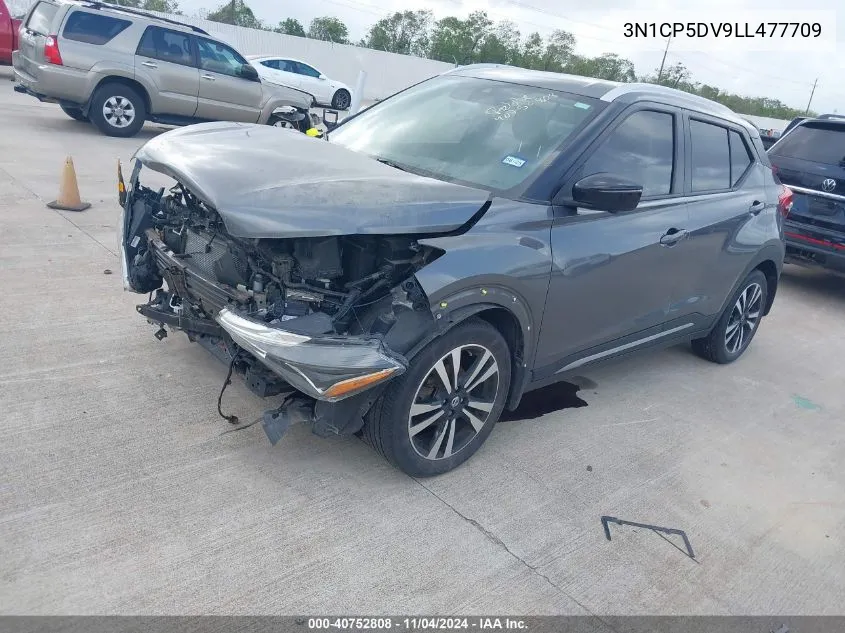 2020 Nissan Kicks Sr Xtronic Cvt VIN: 3N1CP5DV9LL477709 Lot: 40752808