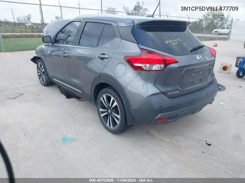 2020 Nissan Kicks Sr Xtronic Cvt VIN: 3N1CP5DV9LL477709 Lot: 40752808