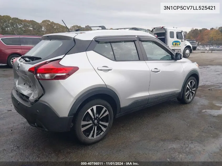 2020 Nissan Kicks Sv VIN: 3N1CP5CV7LL525421 Lot: 40756011